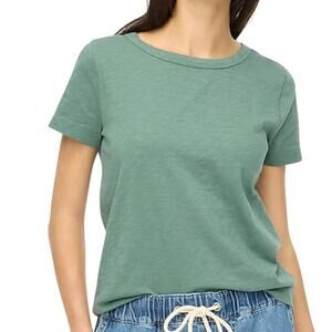 J.Crew Factory Women’s Vintage Slub Cotton Crewneck Tee Sage Green BE092 XS New